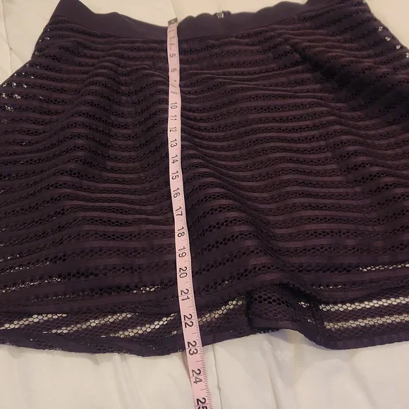 Torrid purple mesh skater mini skirt. Size 1X. Hidden zipper and purple … - Picture 11 of 12